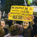 <p>Mujeres en la manifestación del 8 de marzo, Madrid. </p>