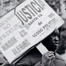 <p>Mame Mbaye, durante una manifestación / Foto cedida por el Sindicato de Manteros y Lateros</p>