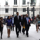 <p>Pedro Sánchez, a su llegada al Congreso de los Diputados para la moción de censura contra el gobierno de Rajoy, el 31 de mayo de 2018.</p>