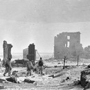 <p>El centro de la ciudad de Stalingrado después de la liberación de la ocupación alemana. Febrero de 1943. </p>