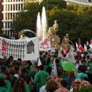 <p>Manifestación de la marea verde en la Plaza de Cibeles, Madrid. 4 de octubre de 2011. </p>