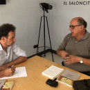 <p>Bruno Estrada y Emilio de la Peña durante la entrevista.</p>