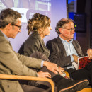 <p>José María Lassalle, Máriam Martínez-Bascuñán y Josep Ramoneda durante la bienal del pensamiento Ciutat oberta.</p>