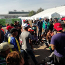 <p>La caravana de migrantes en Ciudad de México.</p>
