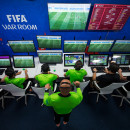 <p>Sala del VAR durante el partido Francia – Perú del Mundial de Rusia.</p>