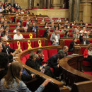 <p>Una imagen del pleno celebrado en el Parlament el 4 de abril.</p>