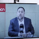 <p>Rueda de prensa de Oriol Junqueras desde la cárcel.</p>