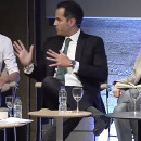 <p>Íñigo Errejón, Ignacio Aguado e Isabel Serra durante el debate de candidatos a la Comunidad de Madrid, 20 de mayo.</p>