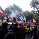 <p>Manifestantes celebran la dimisión de Ricardo Roselló en San Juan, Puerto Rico, el 25 de julio de 2019.</p>