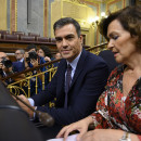 <p>Pedro Sánchez y Carmen Calvo en la sesión de control al gobierno del pasado 11 de septiembre.</p>