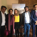 <p>De izquierda a derecha, el director de CTXT, Miguel Mora; la ministra de de Trabajo, Magdalena Valerio; la alcaldesa de Sigüenza, Mª Jesús Merino; el comisario del Congreso, Sergio del Molino; y el presidente de Paradores, Óscar López. </p>