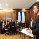 <p>Firma del acuerdo de gobierno de coalición entre PSOE y Unidas Podemos.</p>