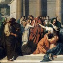 <p>En la 'Poética' Aristóteles usa la tragedia de Edipo rey para enseñar cómo estructurar la tragedia perfecta. En la imagen, 'Edipo se despide de Yocasta', de Alexandre Cabanel.</p> (: )