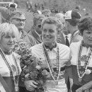 <p>Lyubov Zadorozhnaya, Beryl Burton y Anna Konkina durante el campeonato WK Wielrennen, el 2 de septiembre de 1967.</p>