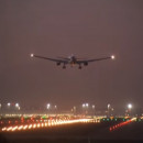 <p>Aterrizaje del avión de Air Canadá en Barajas.</p>
