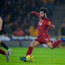 <p>Mohamed Salah durante el Wolverhampton-Liverpool del 23 de enero.</p>