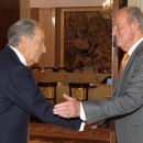 <p>El rey emérito Juan Carlos recibe a Villar Mir (2014).</p> (: Casa de S.M. el Rey)