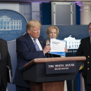 <p>El presidente Donald Trump en una rueda de prensa sobre el coronavirus el 23 de marzo de 2020.</p>