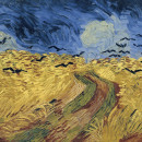 <p>Campo de trigo con cuervos​​ (1890)</p>