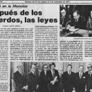 <p>Portada de Mundo Obrero con la firma de los Pactos de la Moncloa.</p>