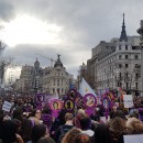 <p>Calle Alcalá (Madrid) durante la manifestación del 8 de marzo de 2020.</p>