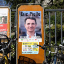 <p>Un cartel electoral de Éric Piolle, alcalde de Grenoble. </p>