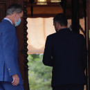 <p>Felipe VI recibe a Pedro Sánchez en Marivent (agosto 2020).</p>