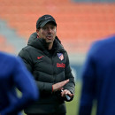 <p>El <em>Cholo</em> Simeone en un entrenamiento con el Atlético de Madrid.</p>