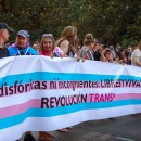 <p>Pancarta en favor de los derechos trans en el Orgullo de 2018. / <strong>Barcex (Wikimedia Commons)</strong></p>