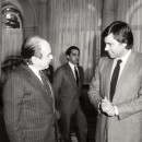 <p>El presidente de la Generalitat, Jordi Pujol, y el presidente del Gobierno, Felipe González, en 1983.</p>