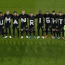 <p>La selección de fútbol masculino de Alemania protesta por los abusos laborales de Catar.</p>