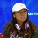 <p>Naomi Osaka, en una rueda de prensa durante el US Open en 2019.</p>