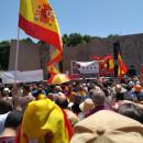 <p>Manifestación contra los indultos a los presos de procés, en la Plaza de Colon, en Madrid. </p>