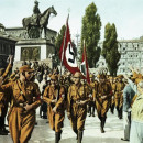 <p>Milicias nazis en Núremberg, dirigidas por Horst Wessel (1929).</p>