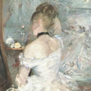 <p>Mujer en su baño (Berthe Morisot, 1875).</p>