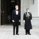 <p>Felipe VI y Carlos Lesmes, presidente del CGPJ y del TS, durante la inauguración del año judicial.</p>