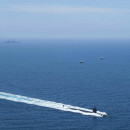 <p>El submarino nuclear estadounidense USS Alexandria durante unas maniobras en la costa de California en julio.</p>