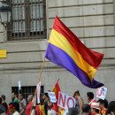 <p>Manifestación a favor de un referéndum sobre la monarquía en 2014 en Madrid.</p>
