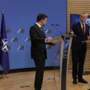 <p>Rueda de prensa conjunta del presidente de Ucrania y el secretario general de la OTAN, el 16 de diciembre.</p>