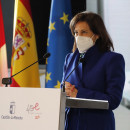<p>La ministra de Defensa, Margarita Robles, durante un acto en Corral de Calatrava (Ciudad Real).</p>