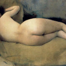 <p><em>Mujer desnuda echada de espaldas.</em></p>
