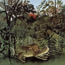 <p><em>León hambriento atacando a un antílope</em> (1905).</p>