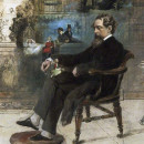 <p><em>El sueño de Dickens</em>, cuadro inacabado de Robert Williams Buss (1875).</p>
