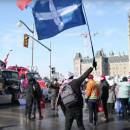 <p>Manifestación antivacunas en Ottawa. </p>