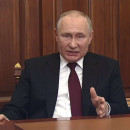 <p>Vladimir Putin, en su discurso del pasado 21 de febrero</p>
