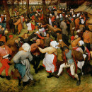 <p>'Baile de boda'. Pieter Brueghel (1566), Instituto de Artes de Detroit.</p>