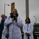 <p>Elena González Egea, doctoranda en Astrofísica, durante una protesta de Rebelión Científica.</p>