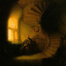 <p>'Filósofo en meditación', pintado por Rembrandt en 1632 y conservado en el Louvre.</p>