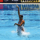 <p>Anita Álvarez, durante un ejercicio en el campeonato mundial de Budapest. </p>