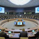 <p>Reunión entre el Consejo de la OTAN y Rusia en Bruselas a finales de enero de 2022, un mes antes de que estallara la guerra.</p>